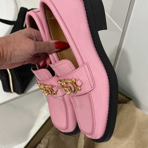 Gucci Interlocking G Leather loafers -sugar pink 391/2 pre own - Picture 7 of 16